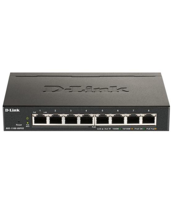 D-link dgs-1100-08pv2/e 8xgb poe switch (64w)