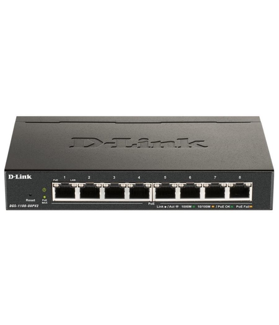 D-link dgs-1100-08pv2/e 8xgb poe switch (64w)