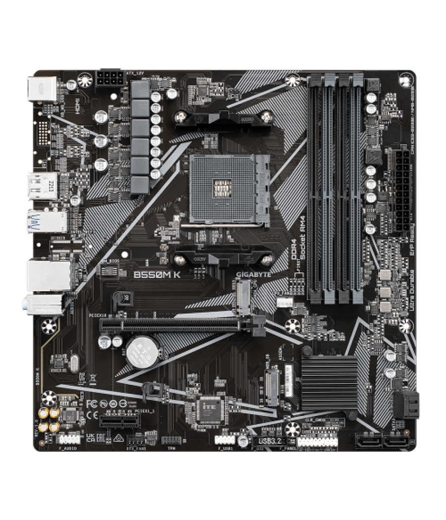 Gigabyte b550m k 1.0 placa base amd b550 zócalo am4 micro atx