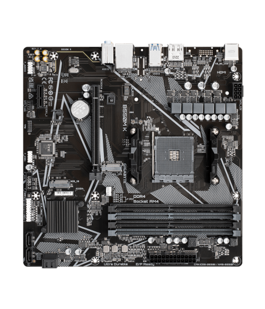 Gigabyte b550m k 1.0 placa base amd b550 zócalo am4 micro atx