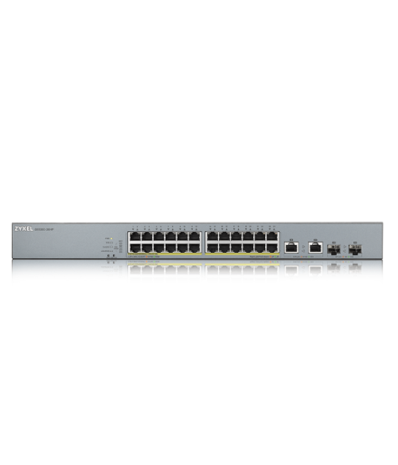 Zyxel gs1350-26hp-eu0101f switch gestionado l2 gigabit ethernet (10/100/1000) energía sobre ethernet (poe) gris