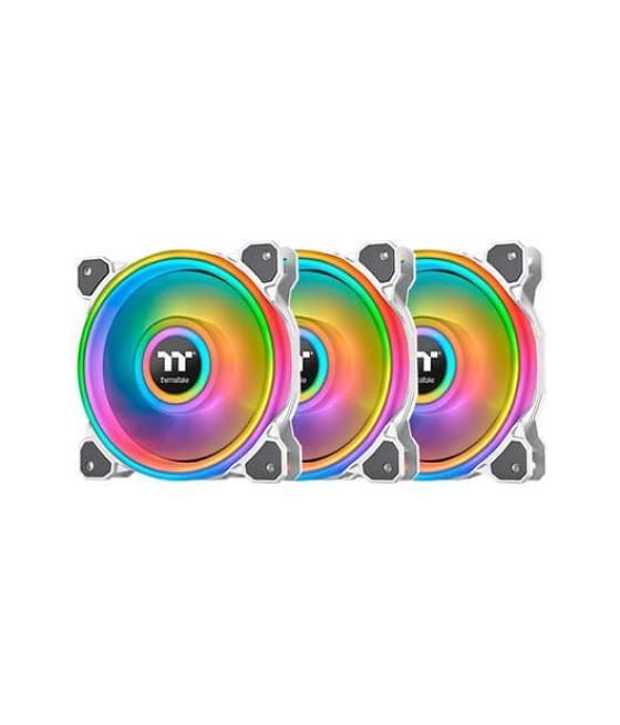 Kit de ventiladores 120 x 120 thermaltake riing quad 12 rgb blanco pack 3 unidades - 1500rpm - pwm - argb