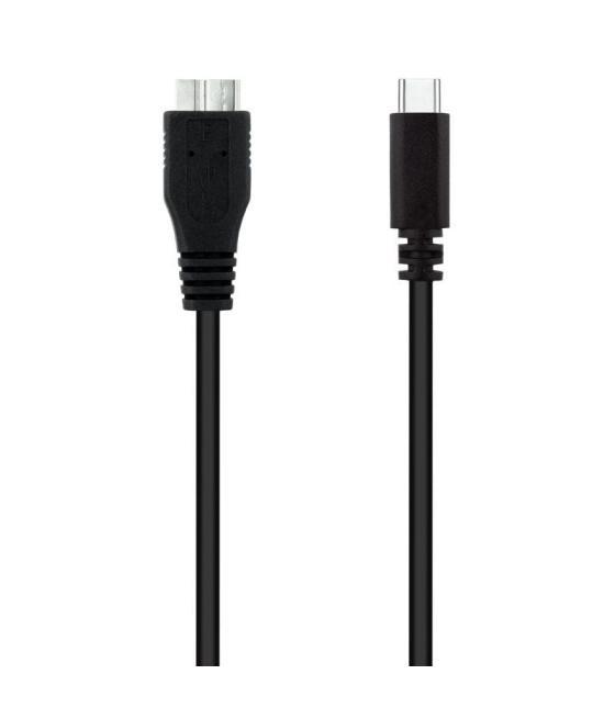 Cable usb 3.0 nanocable 10.01.1201-bk/ usb tipo-c macho - microusb macho/ 1m/ negro