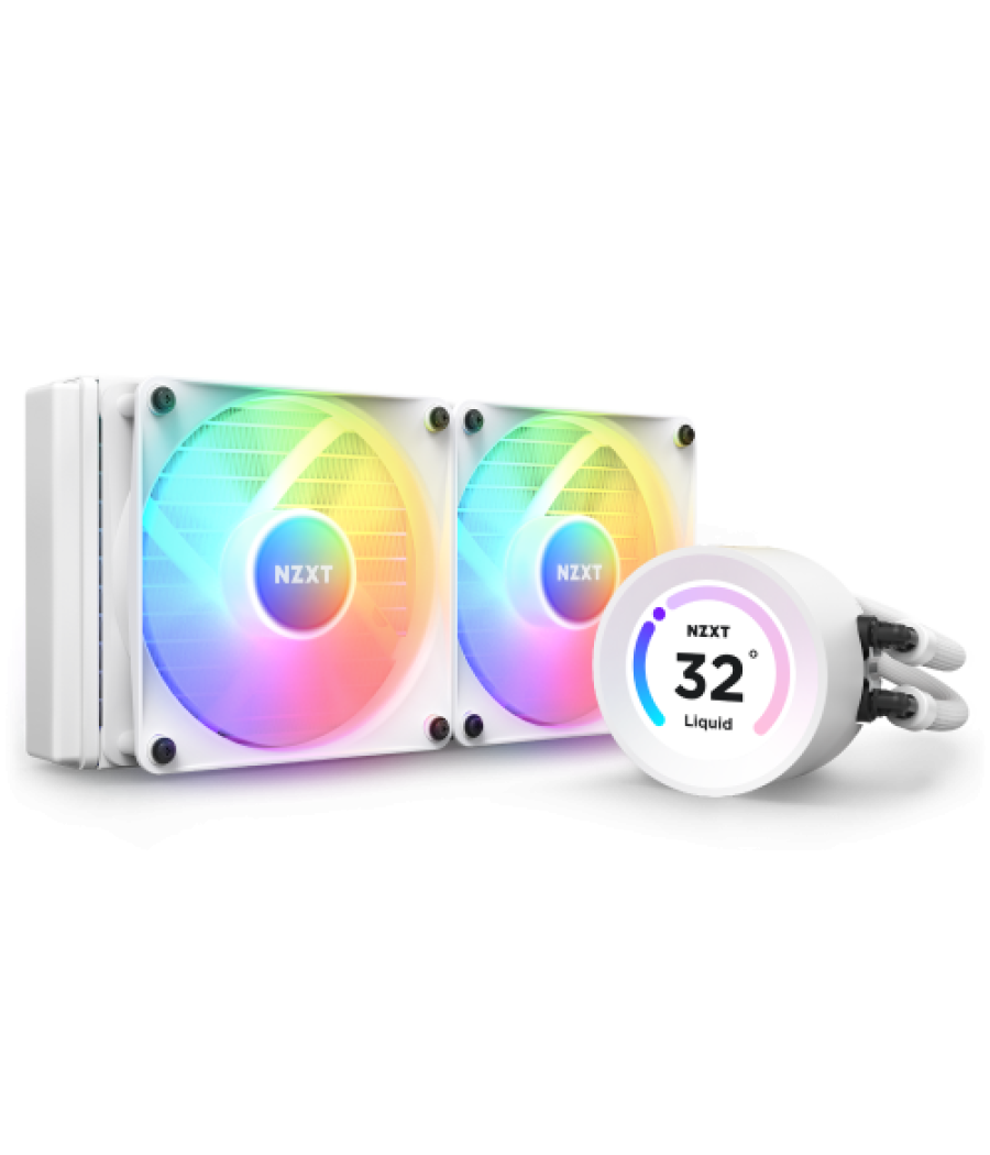 Nzxt kraken elite 240 rgb procesador sistema de refrigeración líquida todo en uno 12 cm blanco 1 pieza(s)