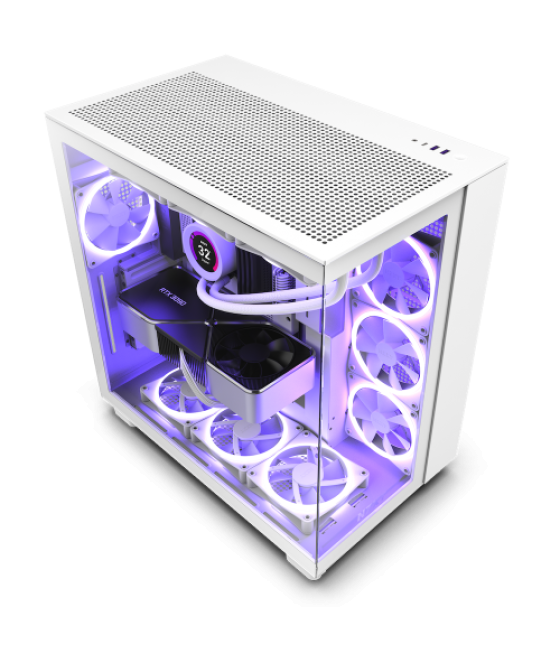 Nzxt h9 all white midi tower blanco