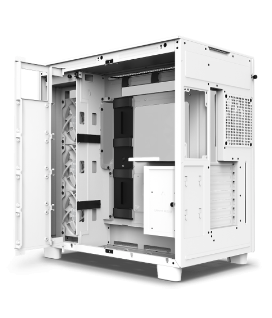 Nzxt h9 all white midi tower blanco