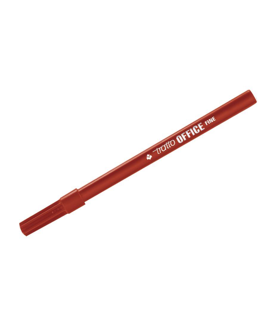 Rotulador tratto office fine punta de fibra trazo 0,7 mm rojo