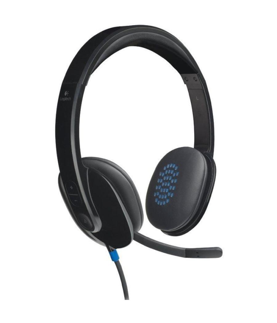 Auriculares logitech h540/ con micrófono/ usb/ negros