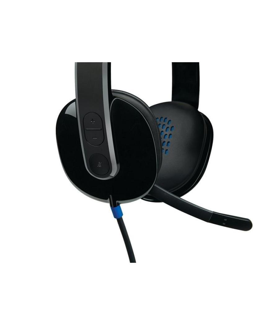 Auriculares logitech h540/ con micrófono/ usb/ negros