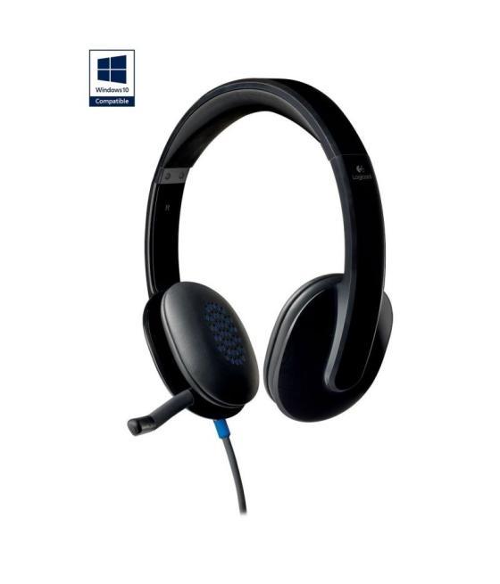 Auriculares logitech h540/ con micrófono/ usb/ negros