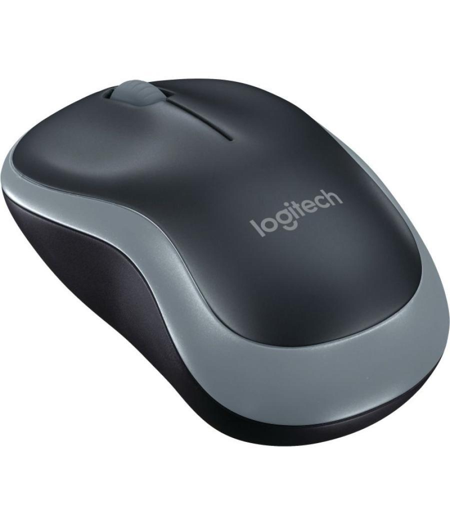 Ratón inalámbrico logitech m185/ hasta 1000 dpi/ gris