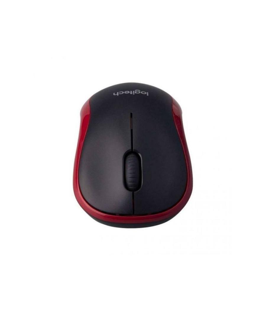 Ratón inalámbrico logitech m185/ hasta 1000 dpi/ rojo