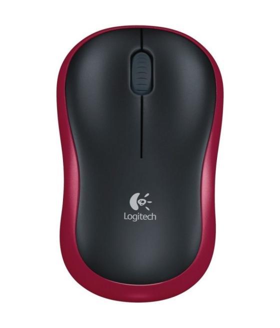 Ratón inalámbrico logitech m185/ hasta 1000 dpi/ rojo
