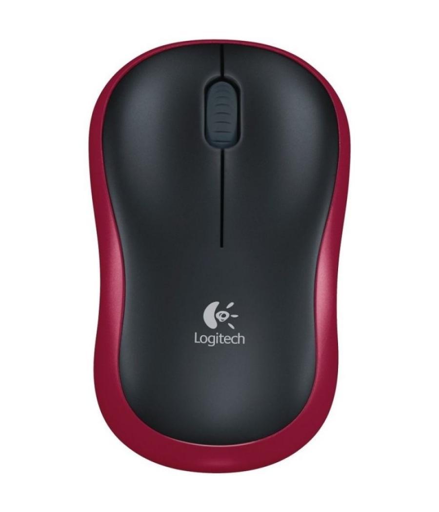 Ratón inalámbrico logitech m185/ hasta 1000 dpi/ rojo