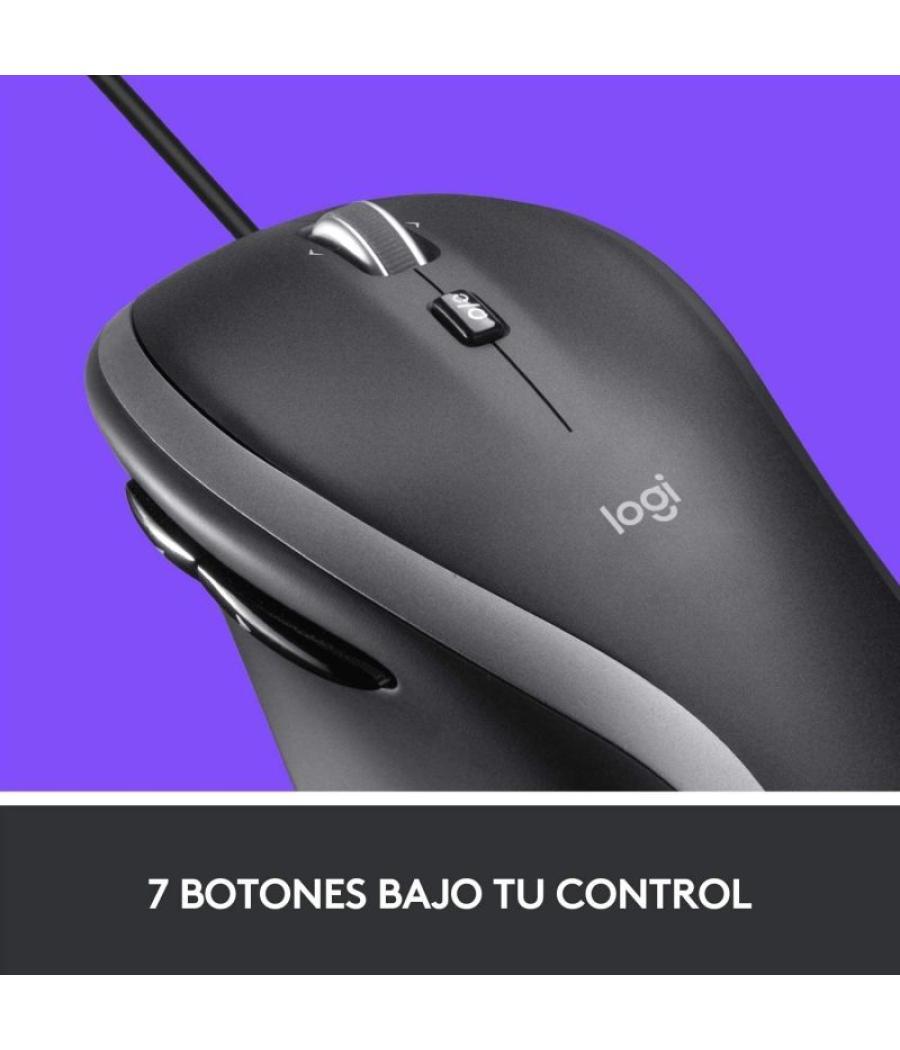 Ratón logitech m500s/ hasta 4000 dpi/ negro