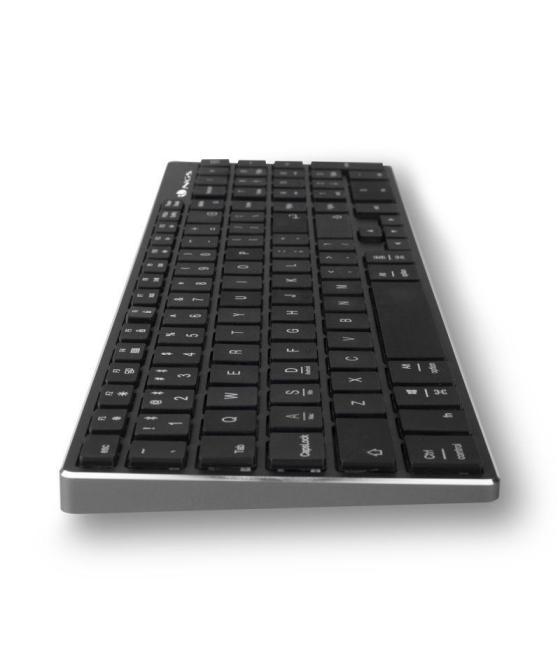 Teclado inalámbrico por bluetooth ngs fortune-bt/ gris