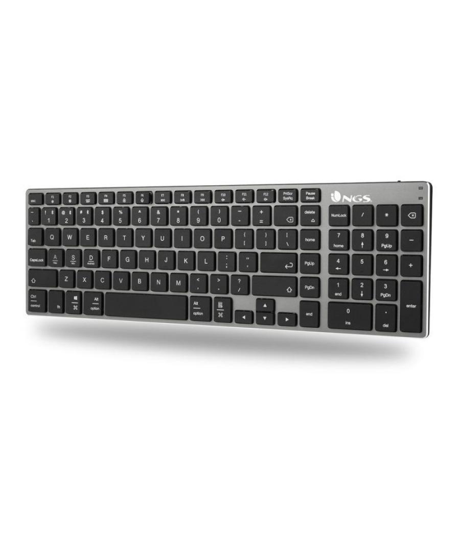 Teclado inalámbrico por bluetooth ngs fortune-bt/ gris