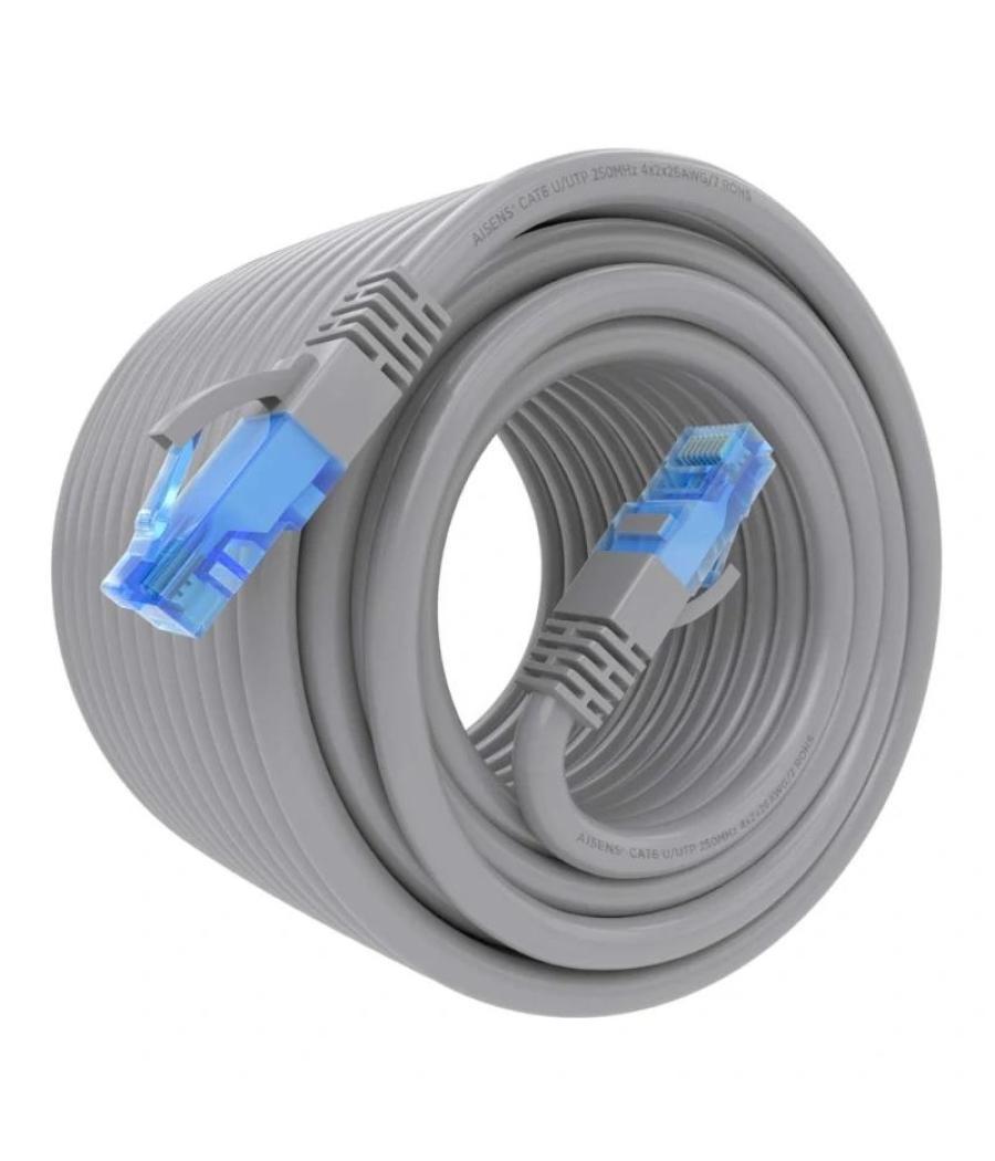 Aisens cable rj45 cat.6 utp awg26 cca gris 20m