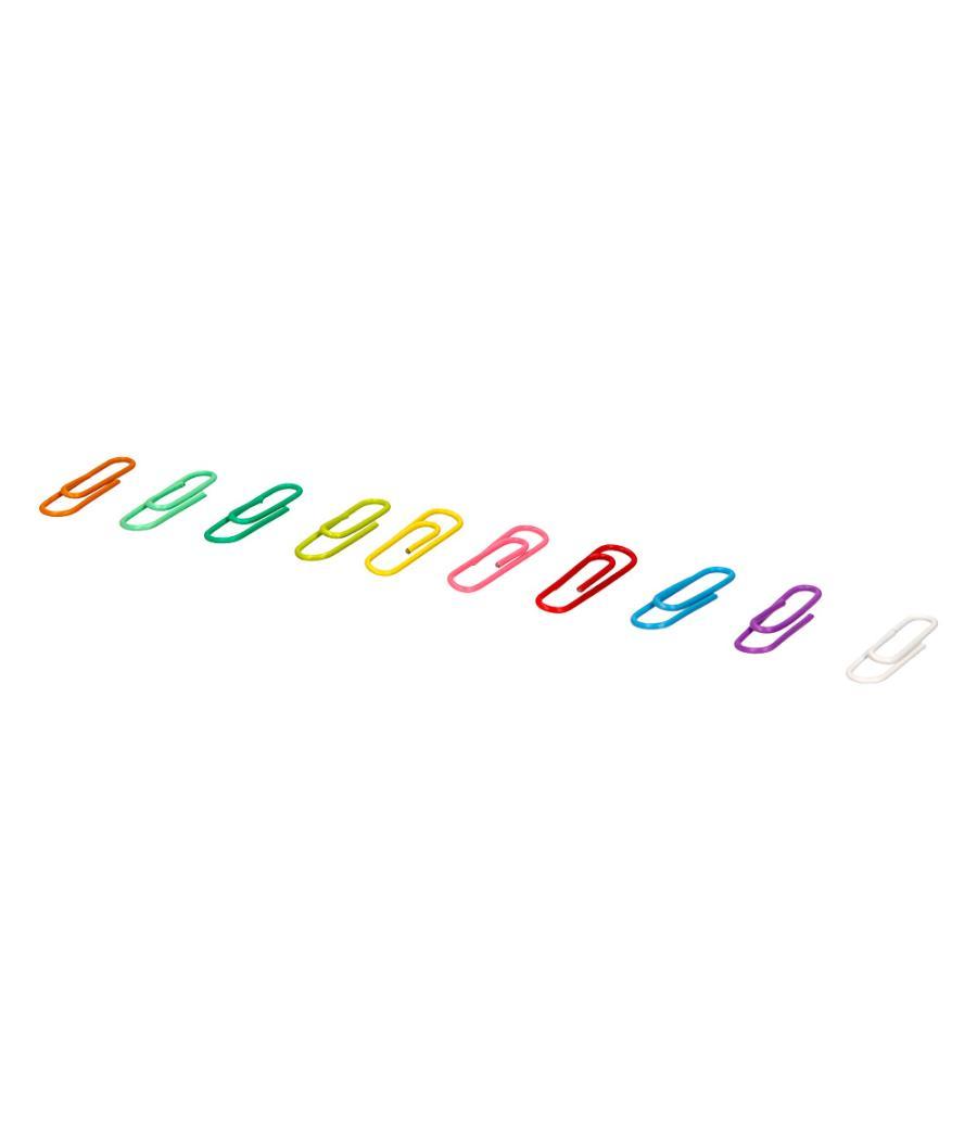 Clips colores liderpapel bote 1000 unidades colores surtidos