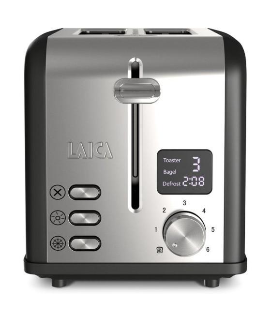 Tostador laica hi1000l/ 880w/ negro y plata