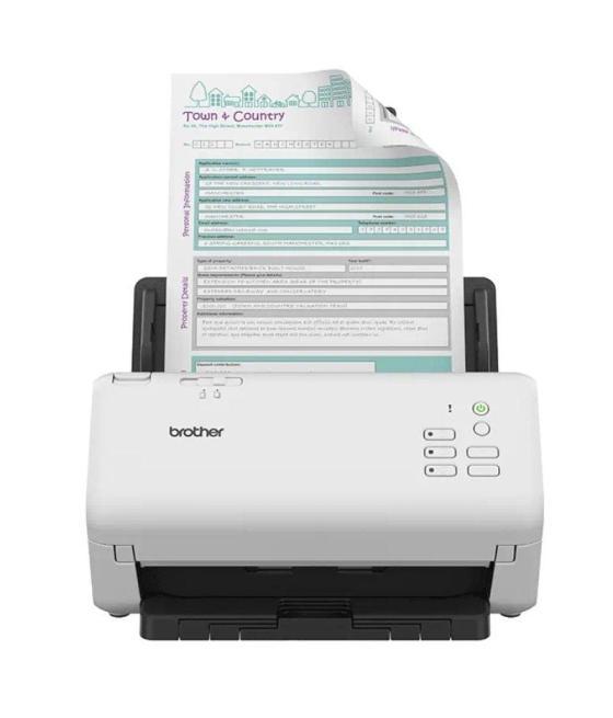 Escáner documental brother ads-4300n con alimentador de documentos adf/ doble cara