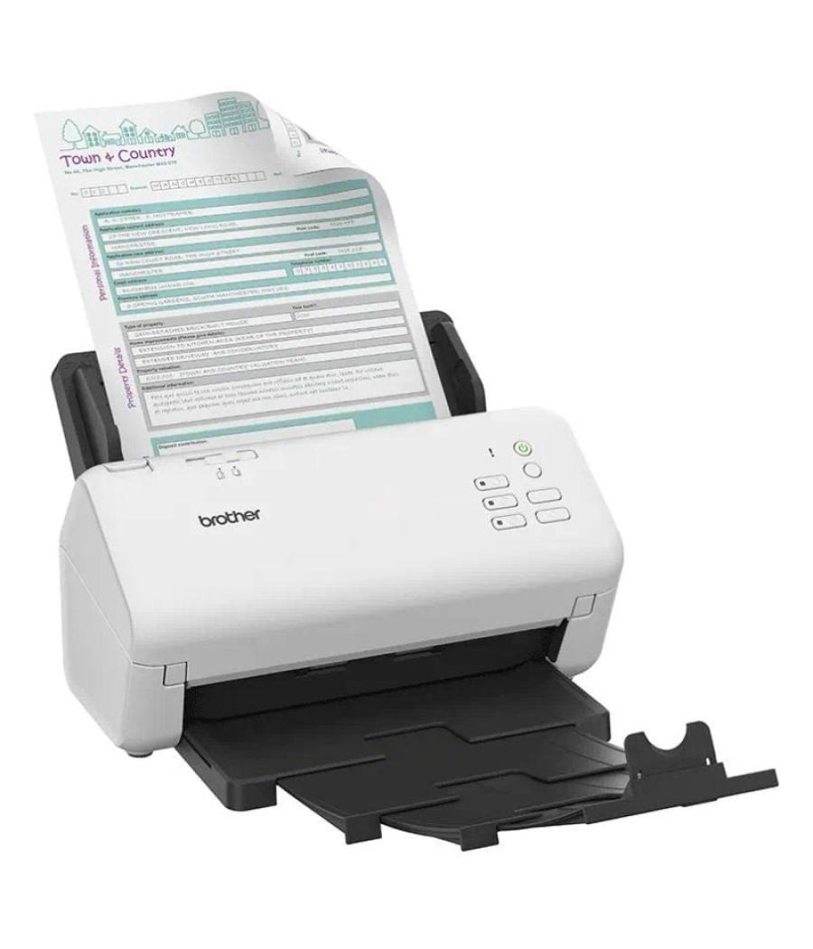 Escáner documental brother ads-4300n con alimentador de documentos adf/ doble cara