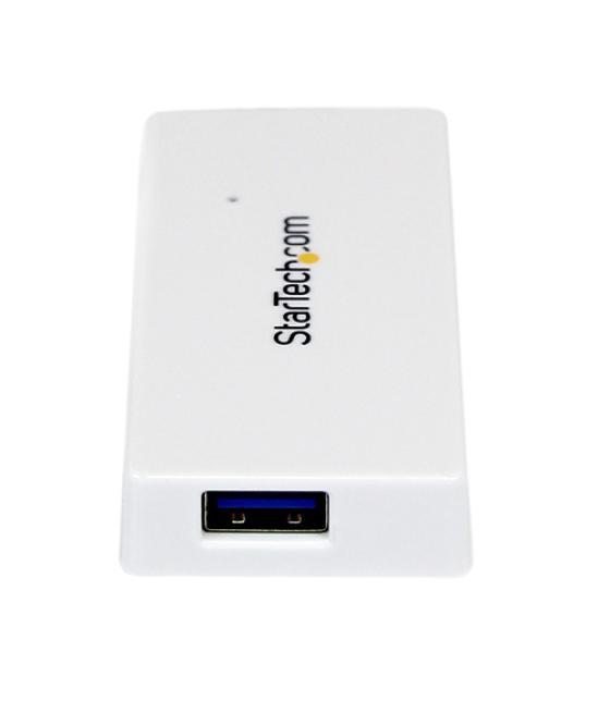 StarTech.com Adaptador Concentrador Hub Ladrón USB 3.0 (5Gbps) Super Speed para Laptop de 4 Puertos Salidas - Blanco