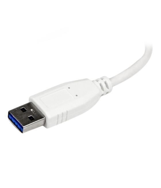 StarTech.com Adaptador Concentrador Hub Ladrón USB 3.0 (5Gbps) Super Speed para Laptop de 4 Puertos Salidas - Blanco