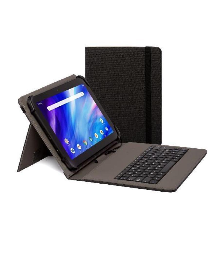 Nilox funda tablet 9,7" a 10´5" con teclado usb negro
