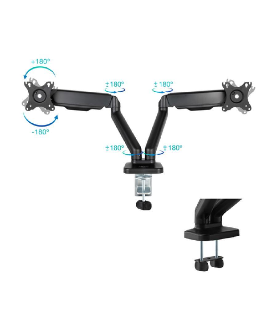 Soporte mesa pant. gira incli 2 brazos 17-32 negro
