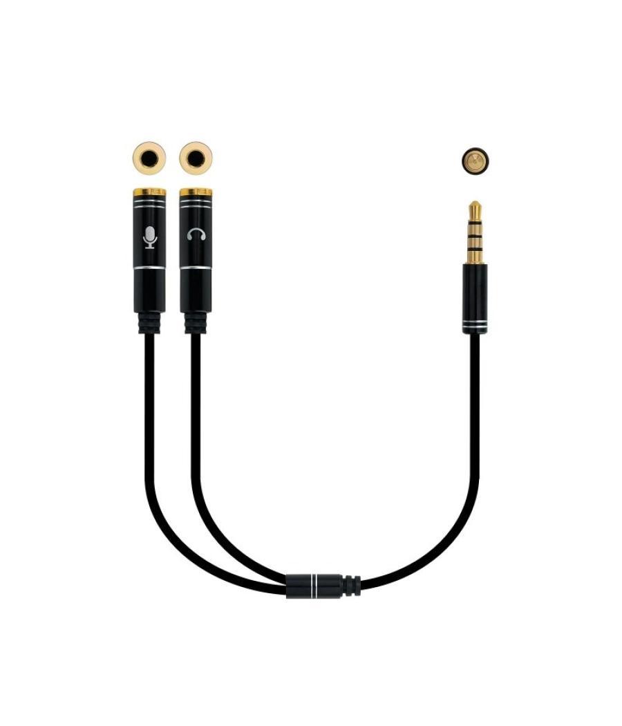 Nanocable cable ad audiojack 3.5 4pin-2x 3pin 30cm