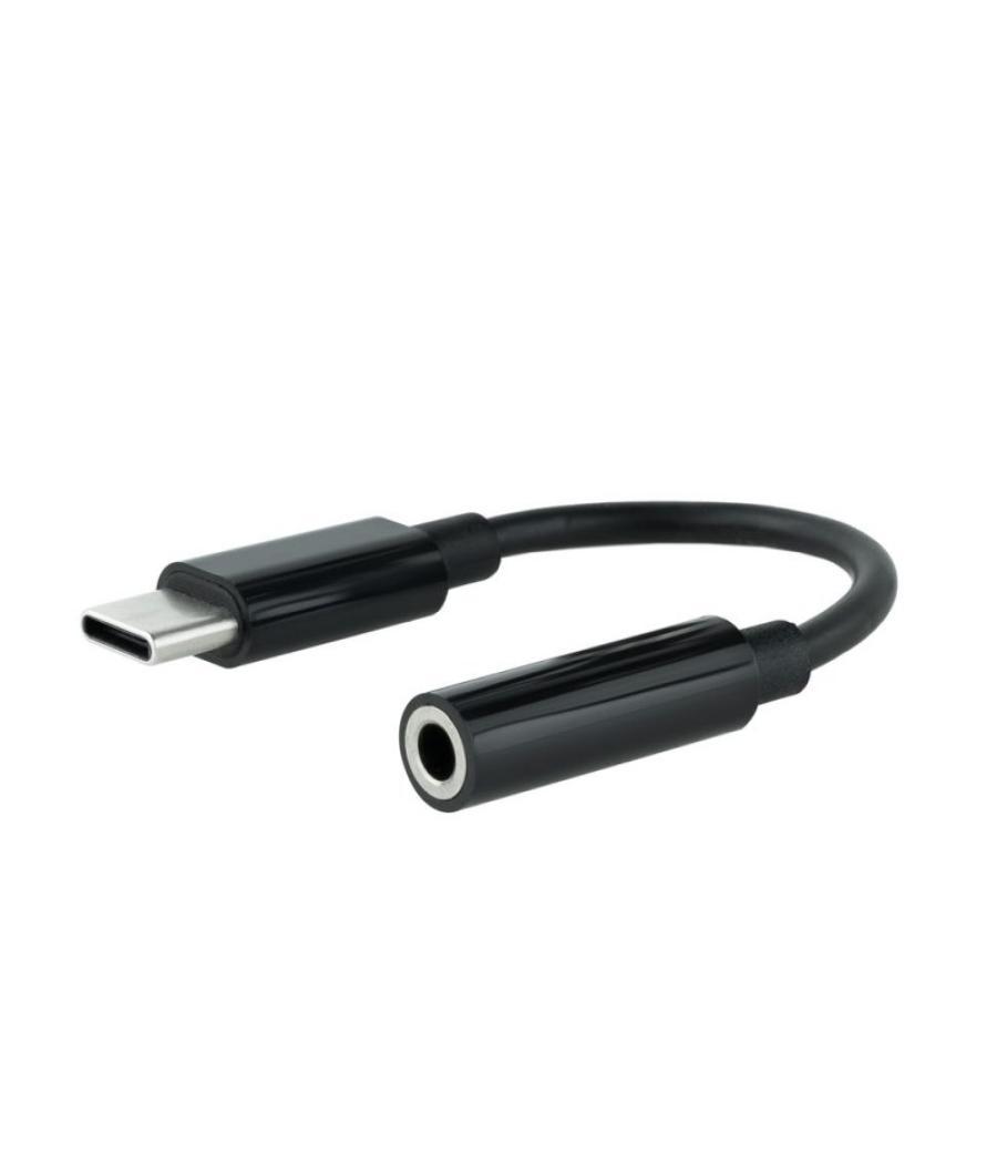 Nanocable adaptador audio usb-c/m a jack/h, negro