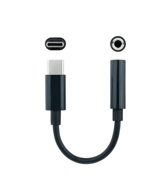 Nanocable adaptador audio usb-c/m a jack/h, negro