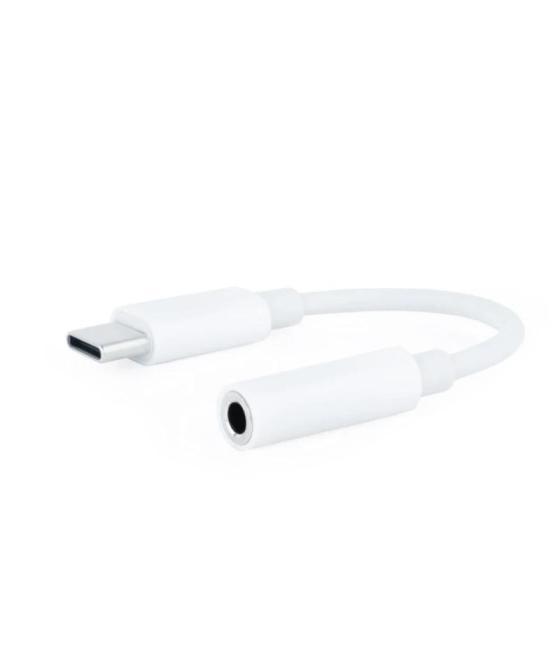 Nanocable adaptador audio usb-c-m a jack-h, blanco