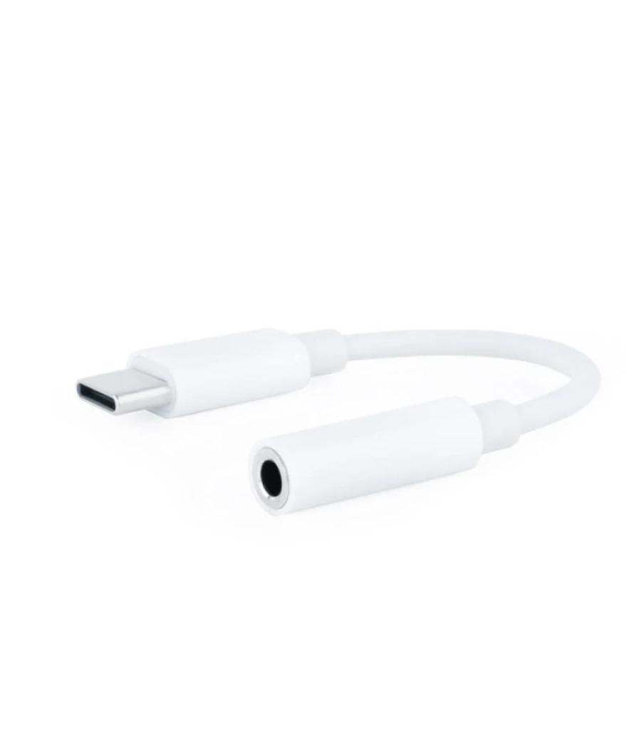 Nanocable adaptador audio usb-c-m a jack-h, blanco