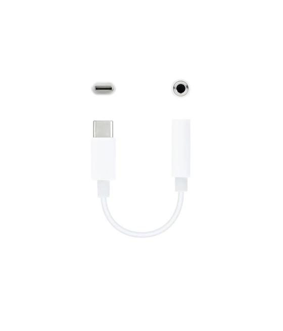 Nanocable adaptador audio usb-c-m a jack-h, blanco