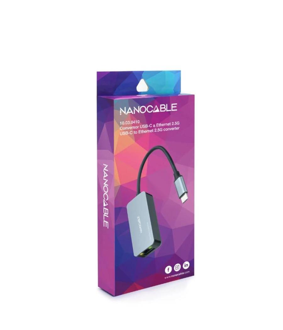 Nanocable conversor usb-c a ethernet 2.5g