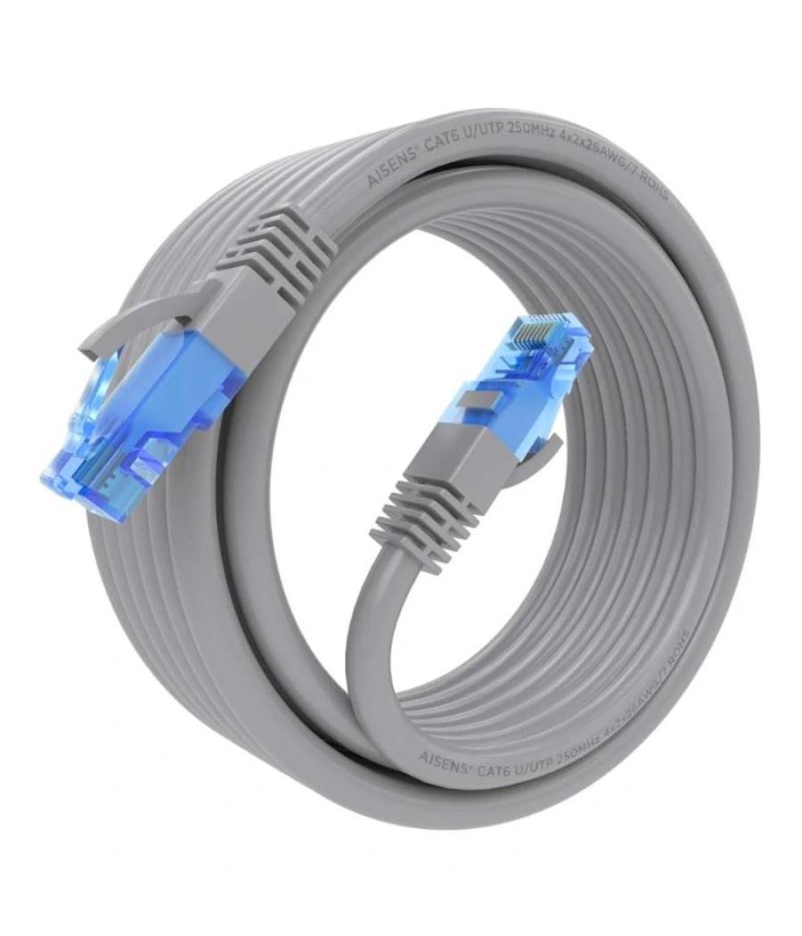 Aisens cable rj45 cat.6 utp awg26 cca gris 5.0m