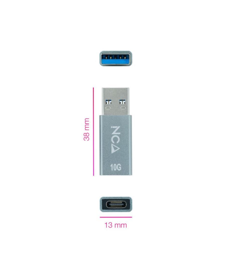 Nanocable adaptador usb-a/m 3.1 gen2 a usb-c/h