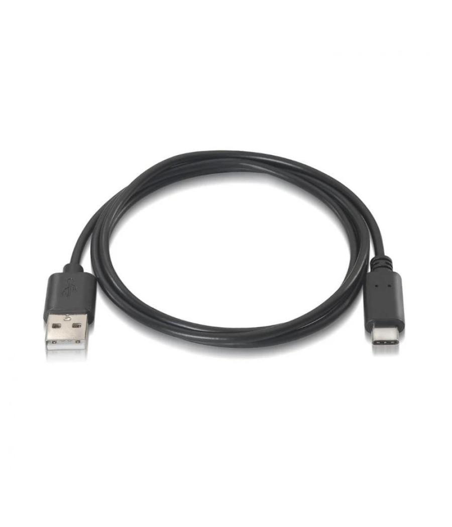 Aisens cable usb 2.0 3a usb-c/m-a/m negro 1.0m