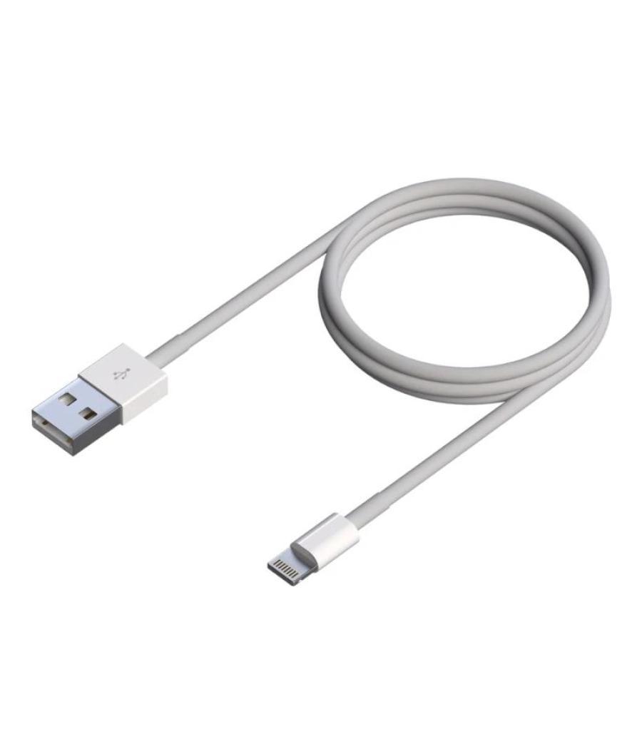 Aisens cable lightning-m a usb-a 2.0-m blanco 0.5m