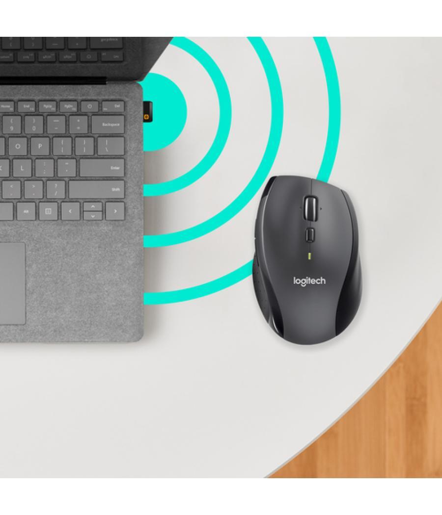 Logitech Marathon Mouse M705 ratón mano derecha RF inalámbrico Óptico 1000 DPI