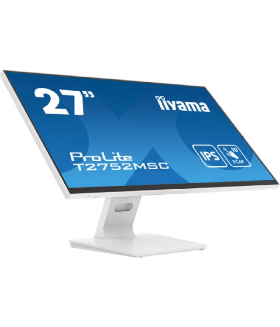 Iiyama prolite t2752msc-w1 pantalla para pc 68,6 cm (27") 1920 x 1080 pixeles full hd led pantalla táctil blanco