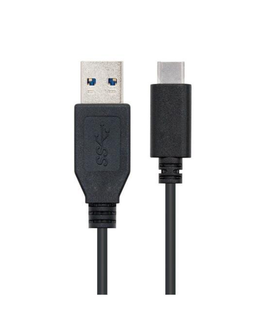 Cable usb 3.1 nanocable 10.01.4001/ usb tipo-c macho - usb macho/ 1m/ negro