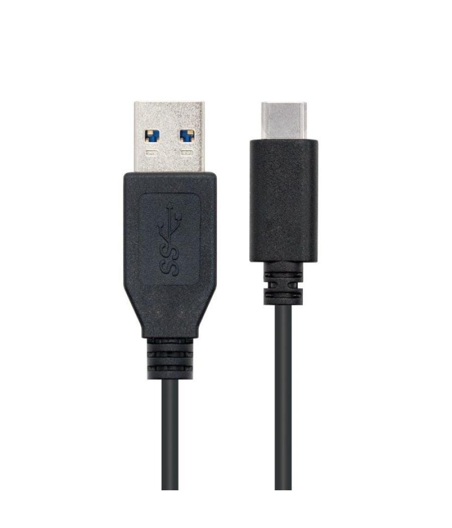 Cable usb 3.1 nanocable 10.01.4001/ usb tipo-c macho - usb macho/ 1m/ negro