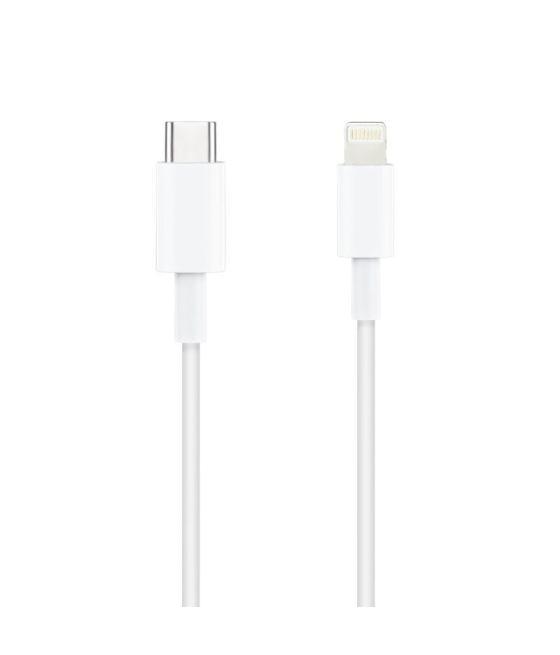 Cable usb 2.0 tipo-c lightning nanocable 10.10.0601/ usb tipo-c macho - lightning macho/ 1m/ blanco