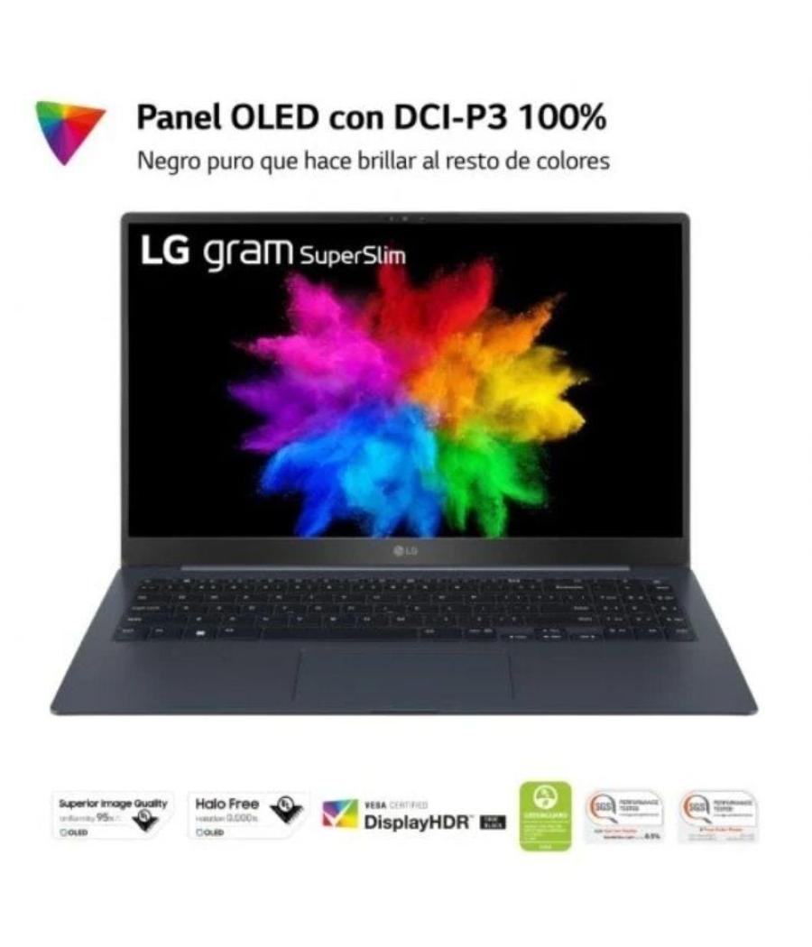 Portátil lg gram superslim 15z90rt-g.ad75b intel core i7-1360p/ 32gb/ 512gb ssd/ 15.6'/ win11