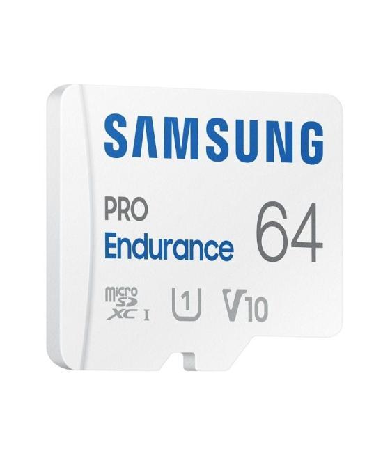 Tarjeta de memoria samsung pro endurance 64gb microsd xc con adaptador/ clase 10/ 100mbs