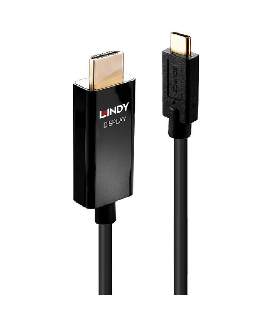 Lindy 43291 adaptador de cable de vídeo 1 m USB Tipo C HDMI tipo A (Estándar) Negro