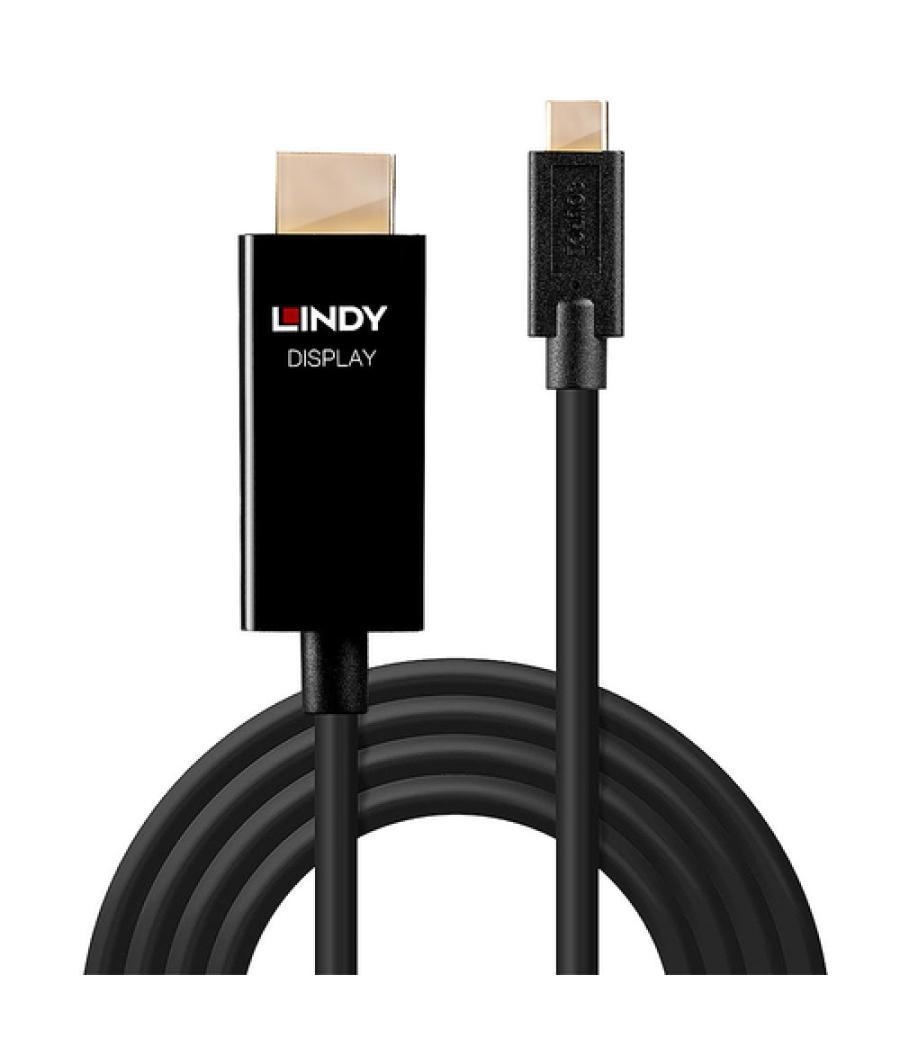 Lindy 43291 adaptador de cable de vídeo 1 m USB Tipo C HDMI tipo A (Estándar) Negro